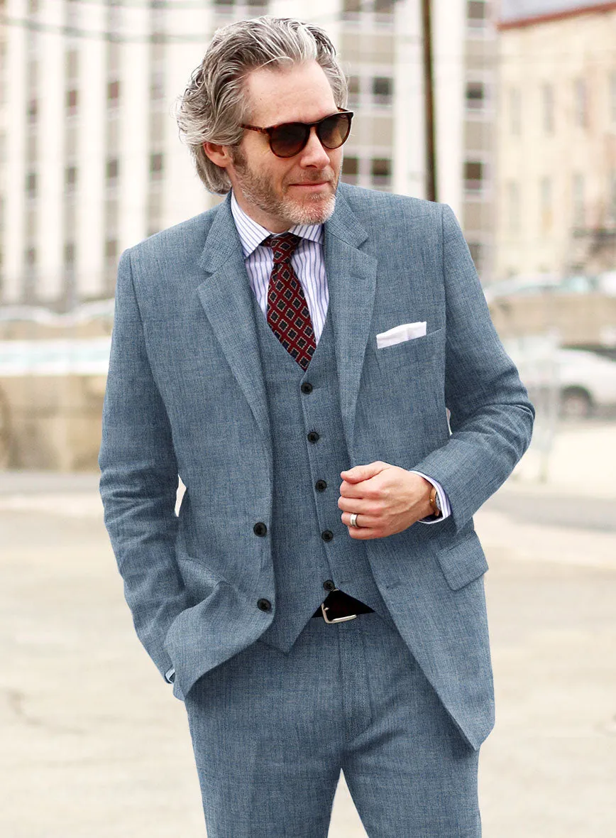 Stylbiella Spring Blue Linen Jacket