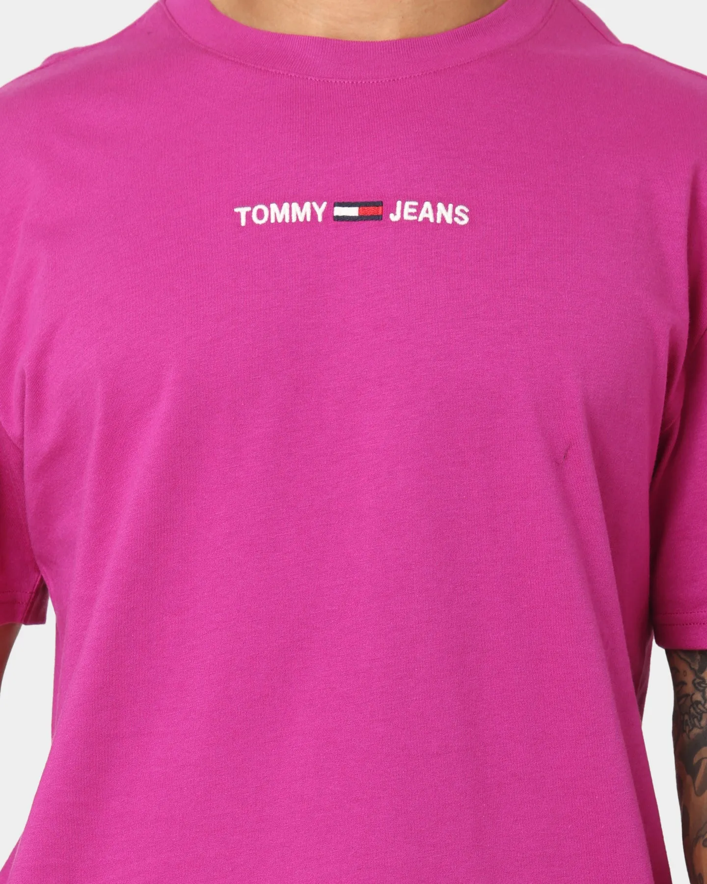 Tommy Jeans Small Text T-Shirt Autumn Plum