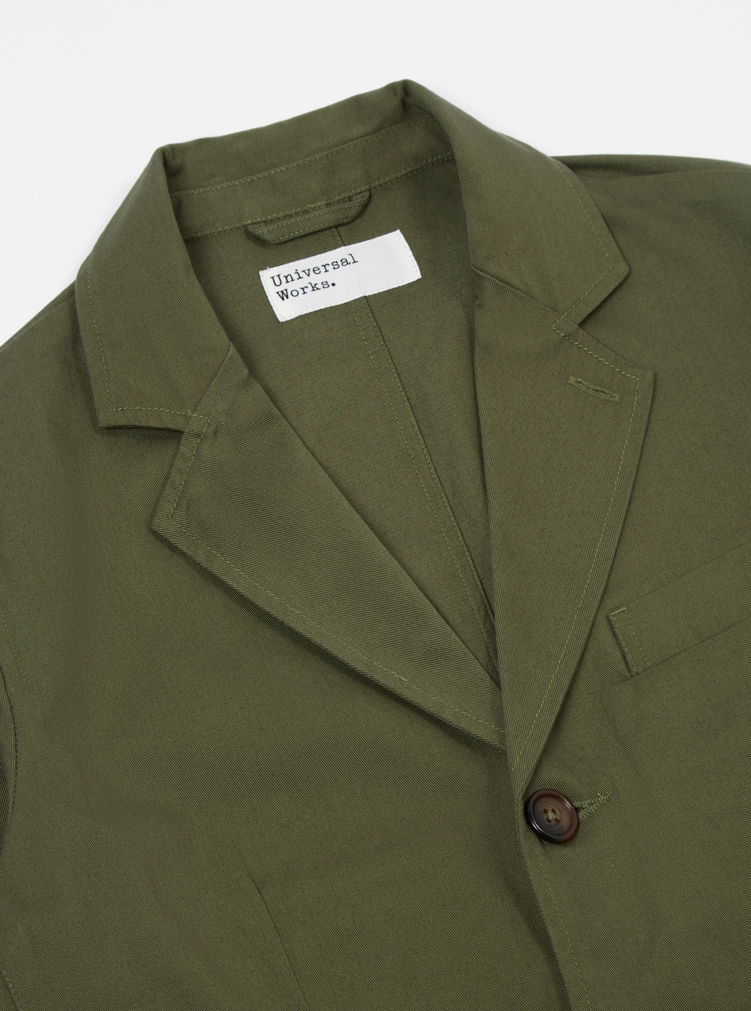 Universal Works London Jacket in Light Olive Twill